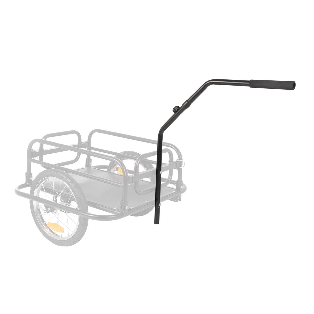 M-Wave Barre d'attelage remorque à vélo acier noir 120 cm 3 pièces