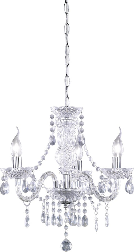 Lustre Rl live your light Reality Lüster - chrome - excl. 3x e14 - papier peint transparent - d: 46 cm