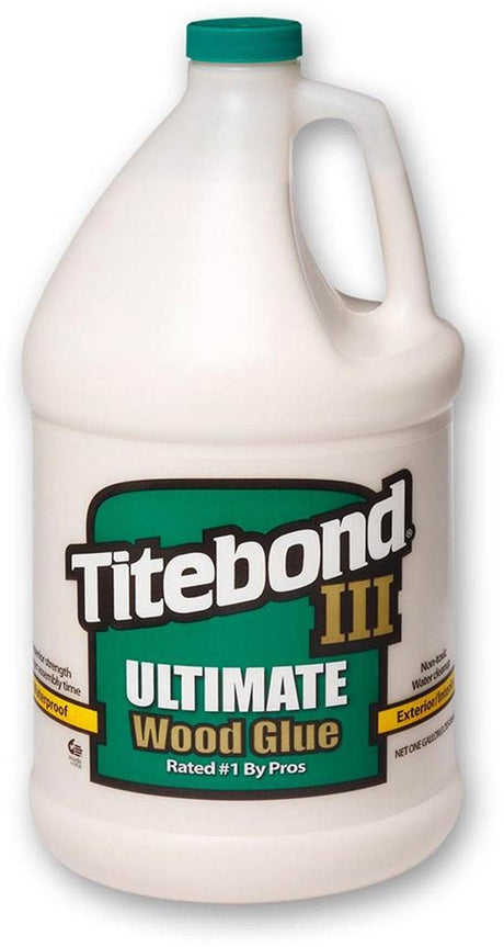 Colle à bois Titebond Ultimate III étanche 3,8 litres (1 gallon américain) d3 presque d4