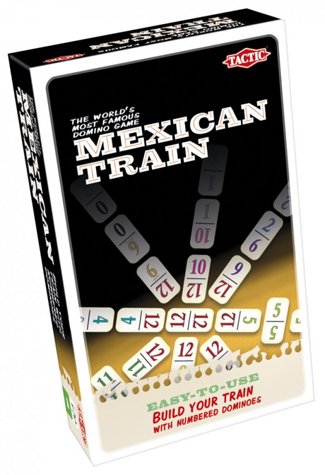 Tactic Mexican Train – jeu de société – édition compacte – jeu de dominos classique – à partir de 7 ans – 2 joueurs ou plus