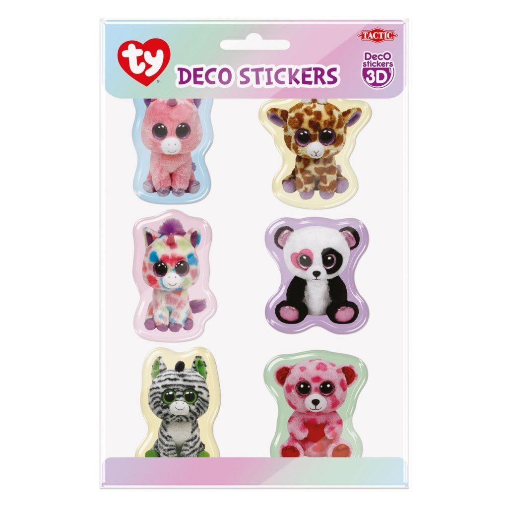 Ty autocollants déco 3D 6 pièces