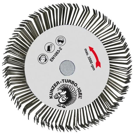 Kunzer brosse ronde turbo igel brosse ronde avec mandrin m14 d=100mm acier