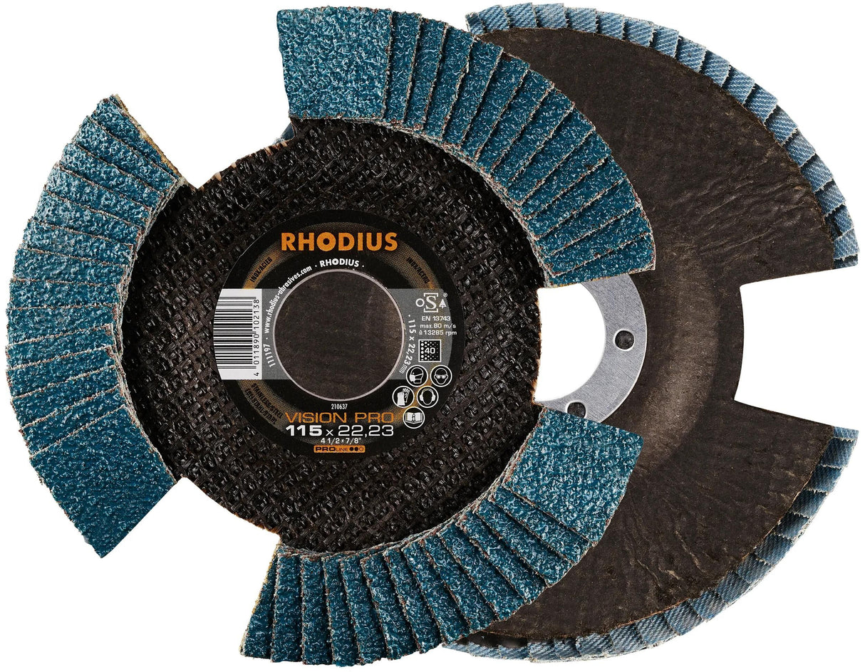 Rhodius disque à lamelles vision pro rondelles dentelées vision p 40 115x22,23
