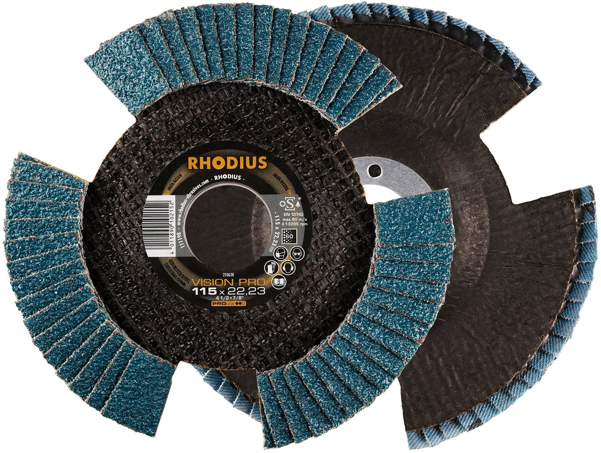 Rhodius disque à lamelles vision pro rondelles dentelées vision p 60 115x22,23