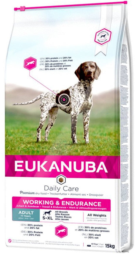 Eukanuba working endurance - nourriture sèche pour chiens - 15 kg - nourriture complète pour animaux de compagnie