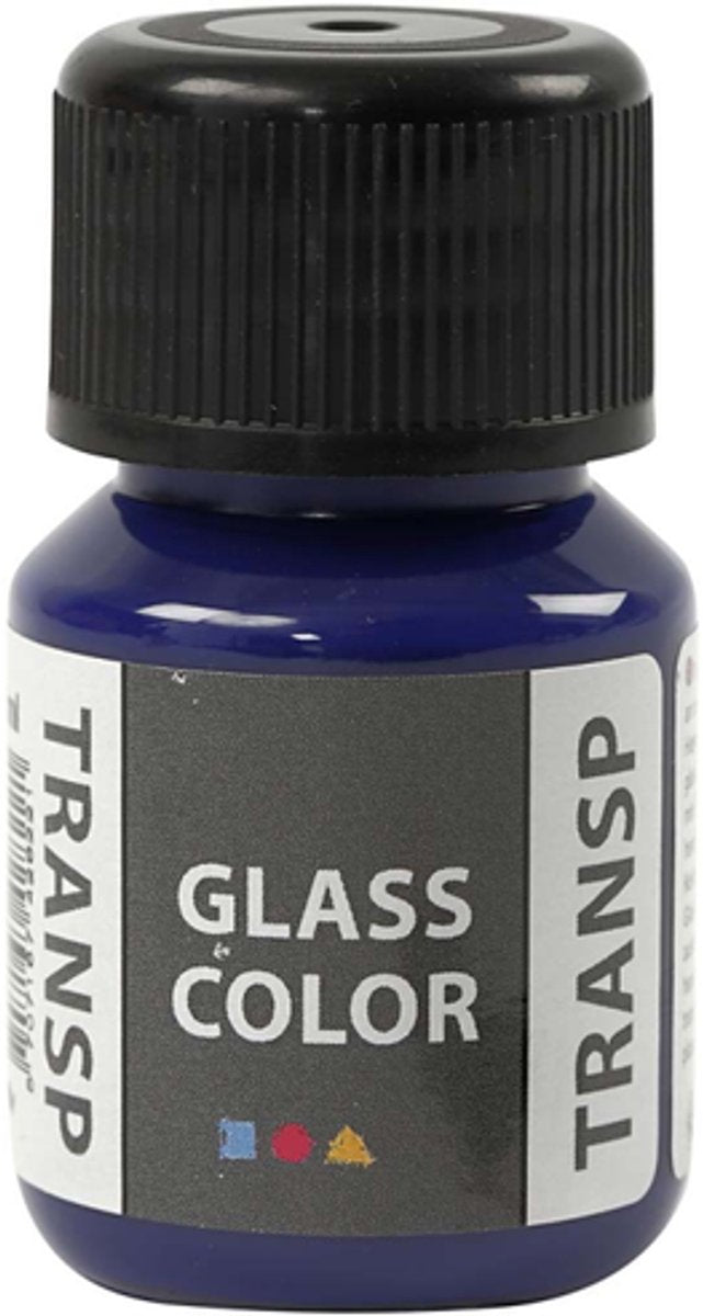 Creativ Company Verre Couleur transparente Paint - Briliant Blue, 30 ml