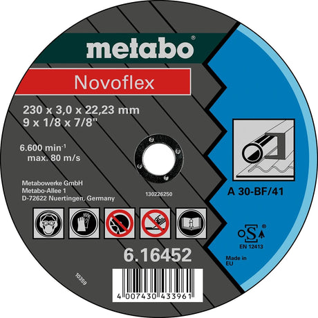 Disque à tronçonner Metabo Disques à tronçonner Novoflex 180x3,0x22.