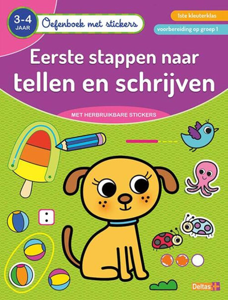 Livre d'exercices deltas avec autocollants - comptage et écriture (3-4 ans)