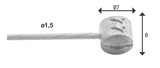 Câble intérieur de frein arrière 3000 mm Tonnippel Silver