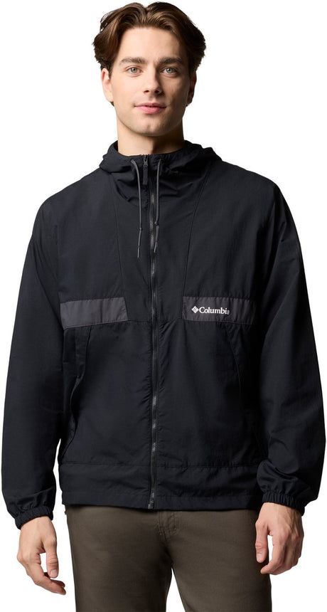 Veste outdoor homme coupe-vent à capuche Columbia Spire Valley™ - noir, requin