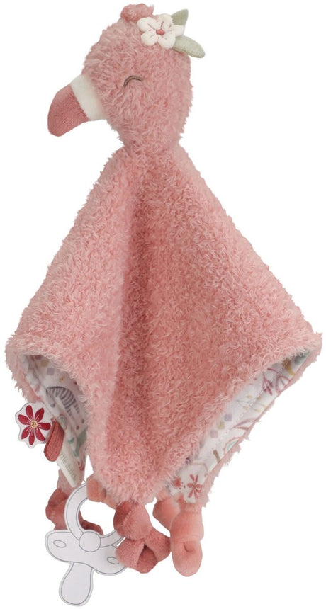 Little dutch safari friends knuffeldoekje flamingo