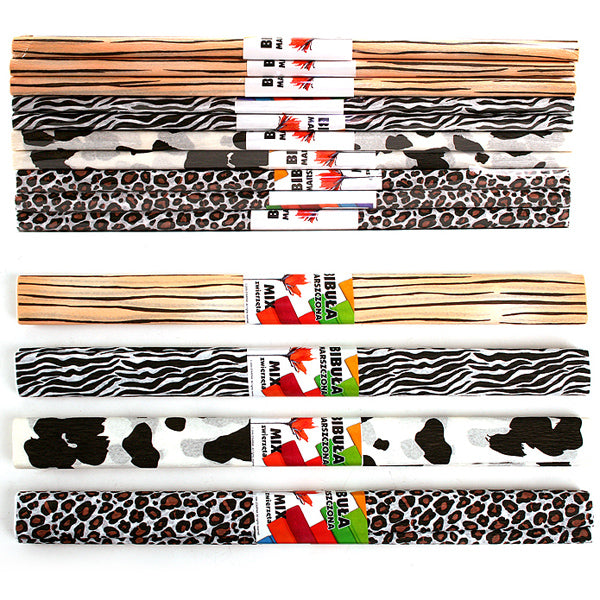 Animaux en papier crépon, lot de 10