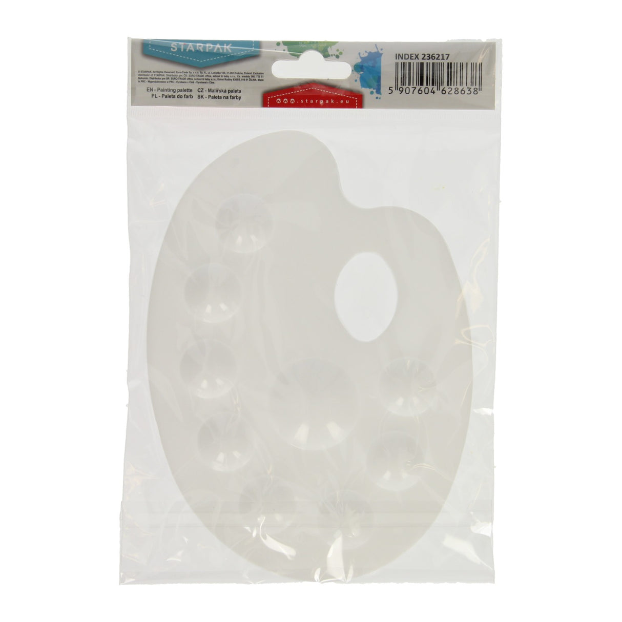 Palette de peinture blanche 9 compartiments