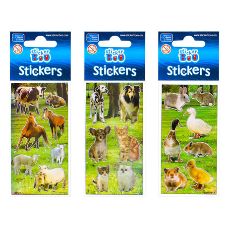 Planche d'autocollants d'animaux de la ferme