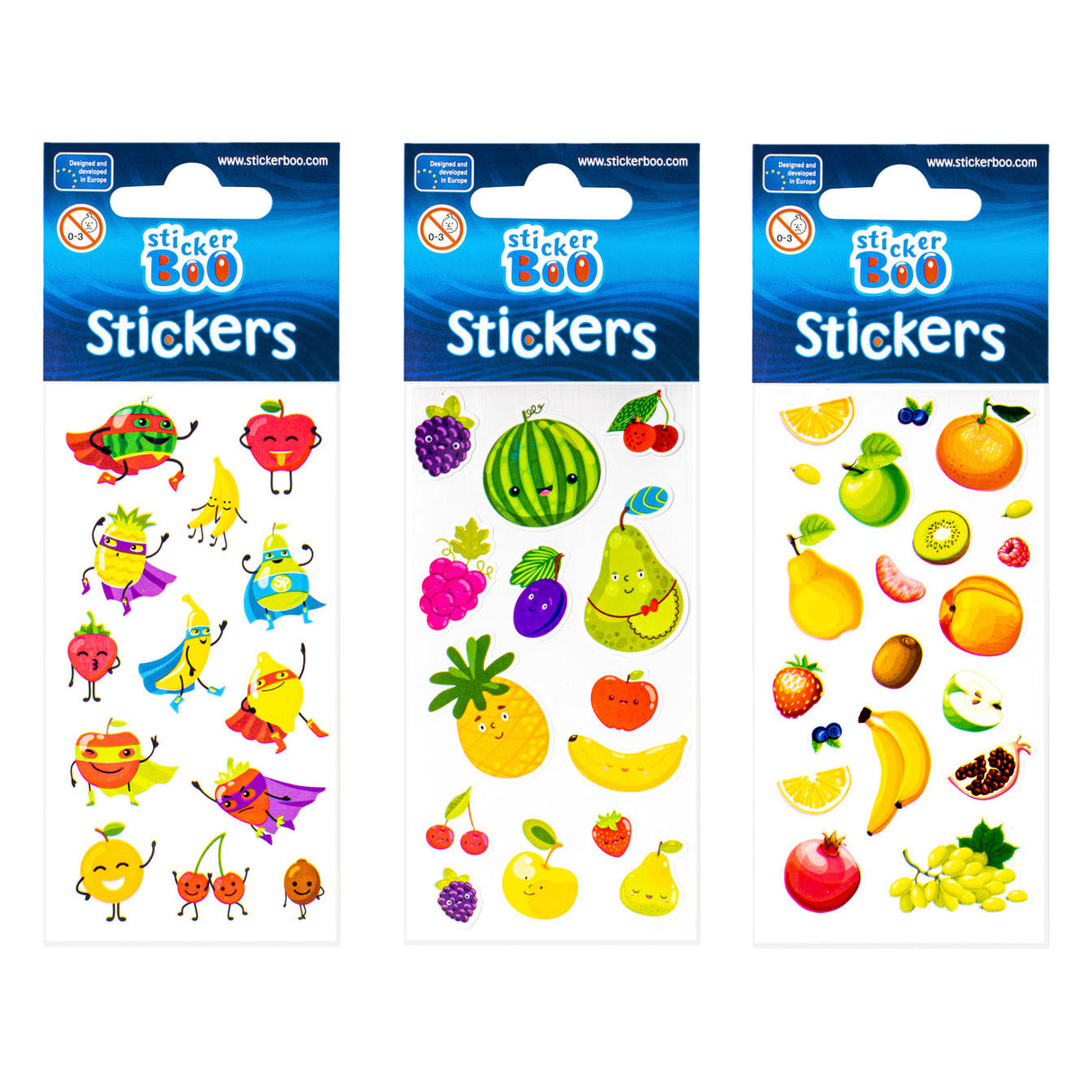 Feuille d’autocollants de fruits