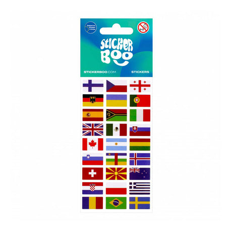 Feuille d'autocollants de drapeaux