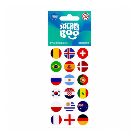 Feuille d'autocollants de drapeaux