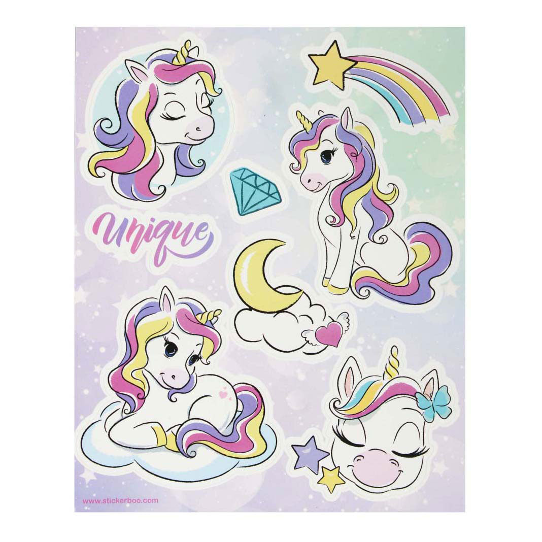 Autocollants de fenêtre licorne, 16x21cm