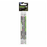 Crayon HB avec gomme, 4 pcs.