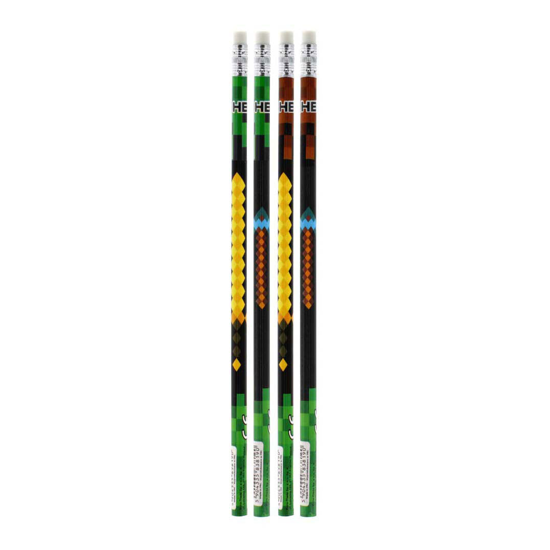 Crayon HB avec gomme, 4 pcs.