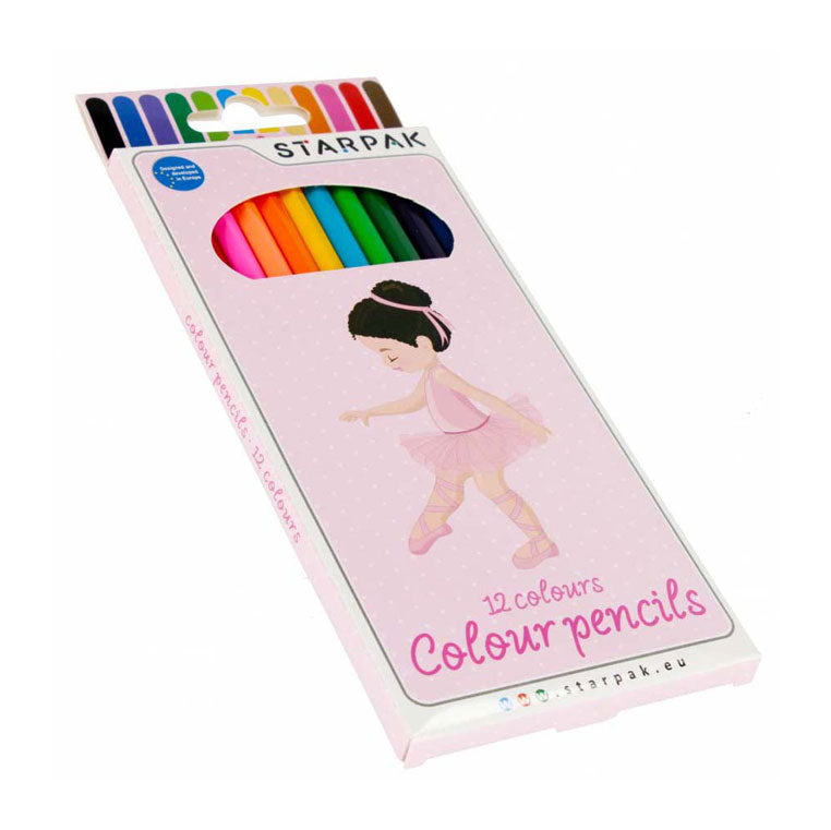Crayons 12 couleurs ballerine
