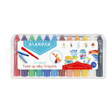 Crayons rotatifs doux et soyeux, 12 couleurs