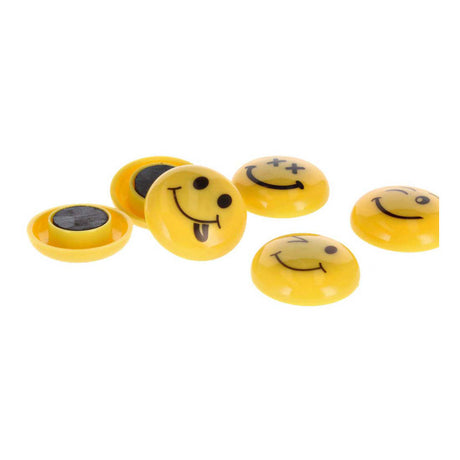 Mélange d'émoticônes magnétiques 30 mm, 6 pcs.