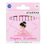 Craies de cire ballerine, 12 pièces.
