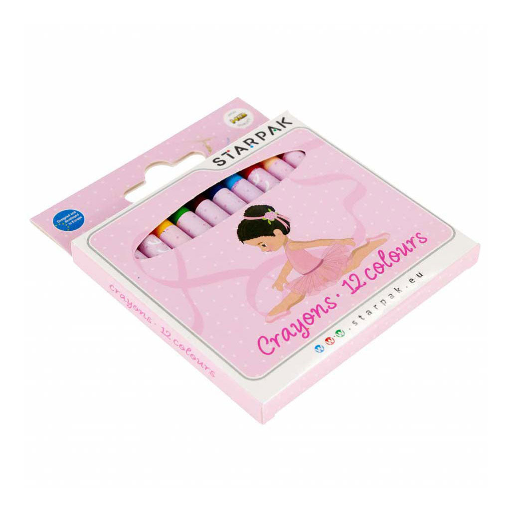 Craies de cire ballerine, 12 pièces.