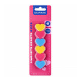 Aimants coeur, 6 pcs.