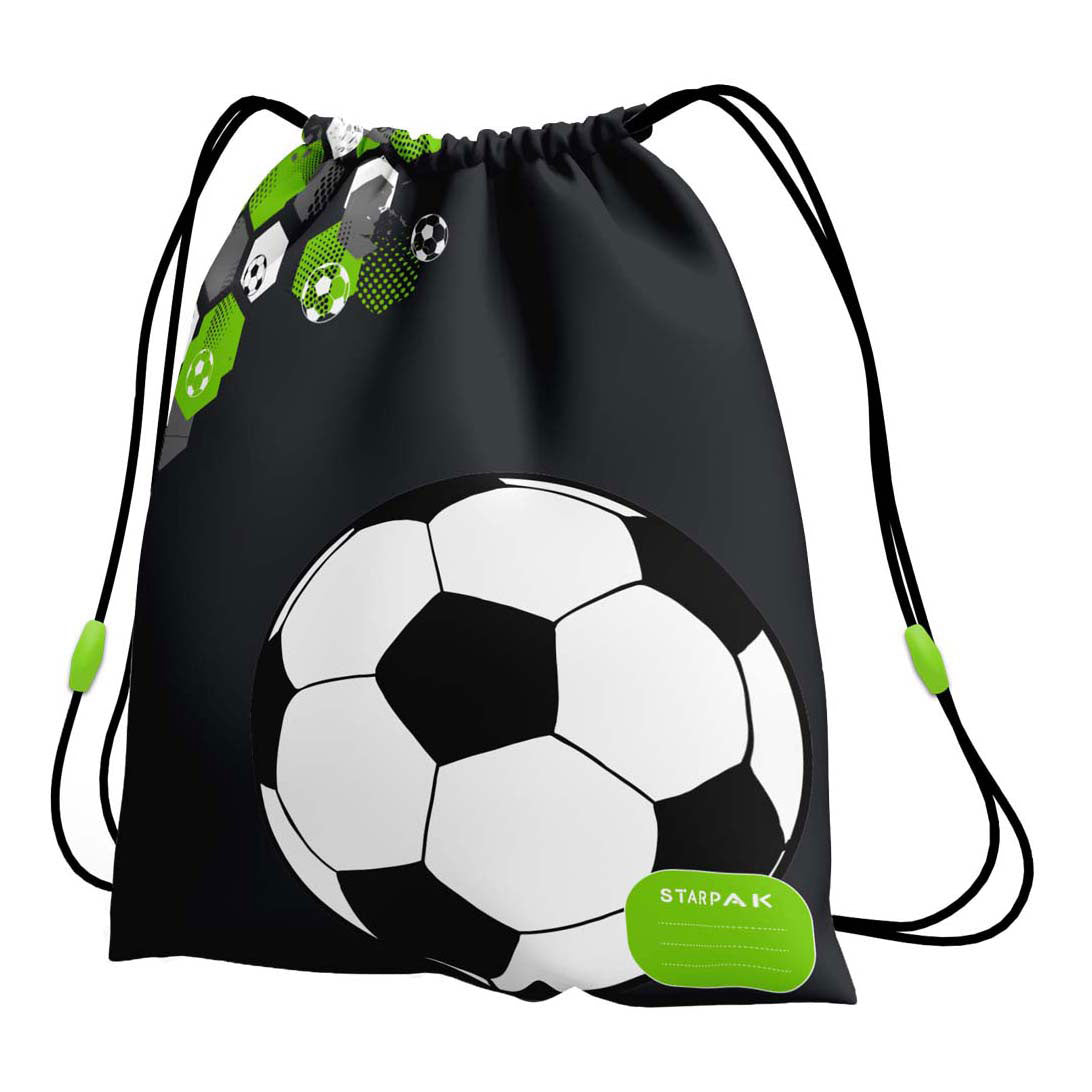 Sac de sport football avec ballon vert