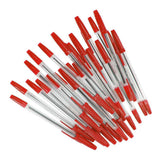 Stylo à bille avec capuchon rouge, 50 pcs.