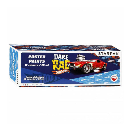 Peinture pour affiche 12 couleurs, roues chaudes, 20ml