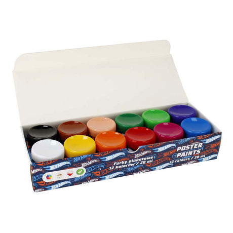 Peinture pour affiche 12 couleurs, roues chaudes, 20ml