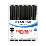 Marqueur permanent rond noir, 12 pcs.