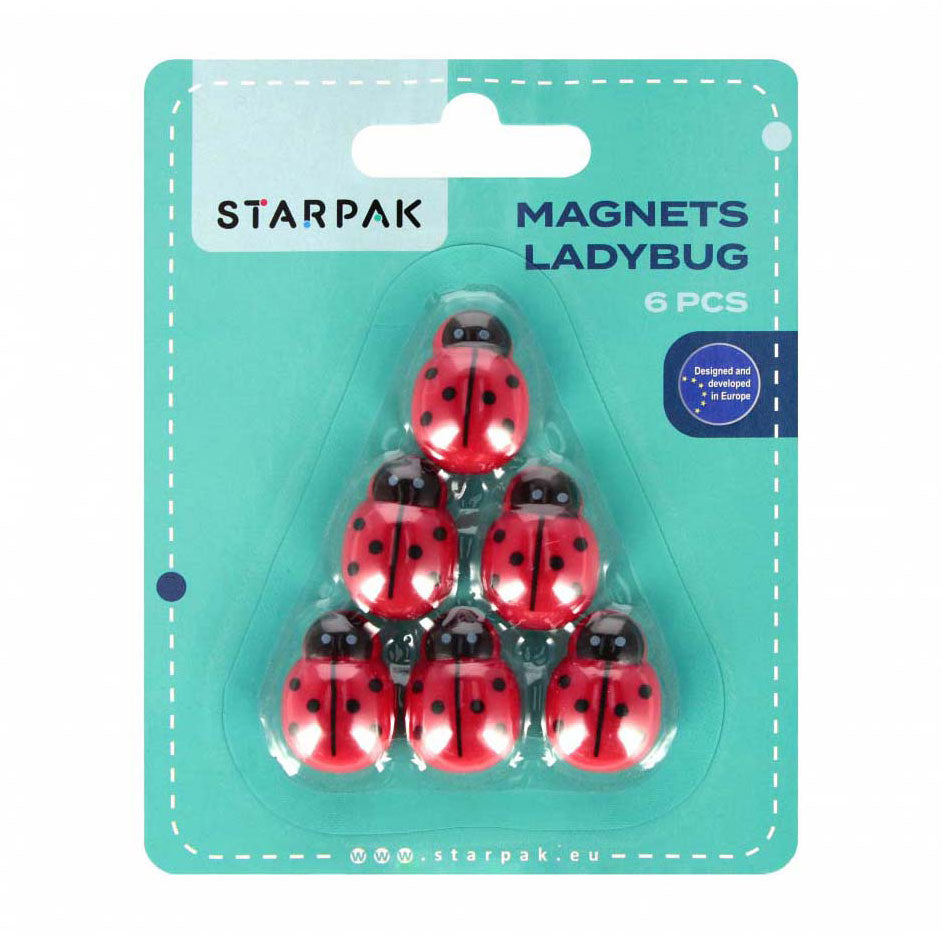 Aimants coccinelle, 6 pcs.