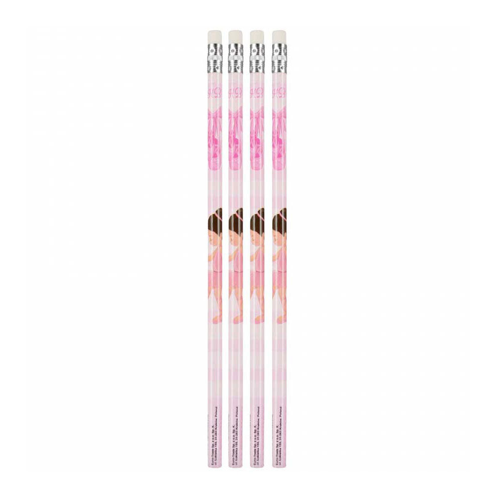 Crayons avec gomme ballet, 48 pièces