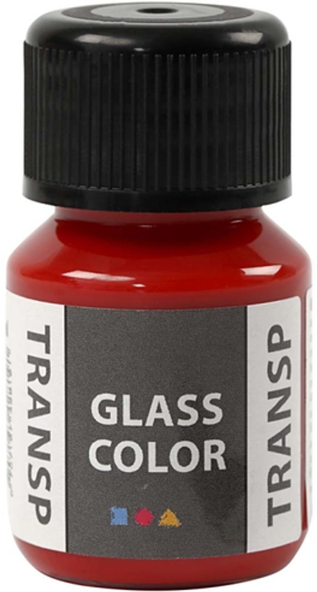 Creativ Company Glass Color Transparent Paint - Rouge, 30 ml