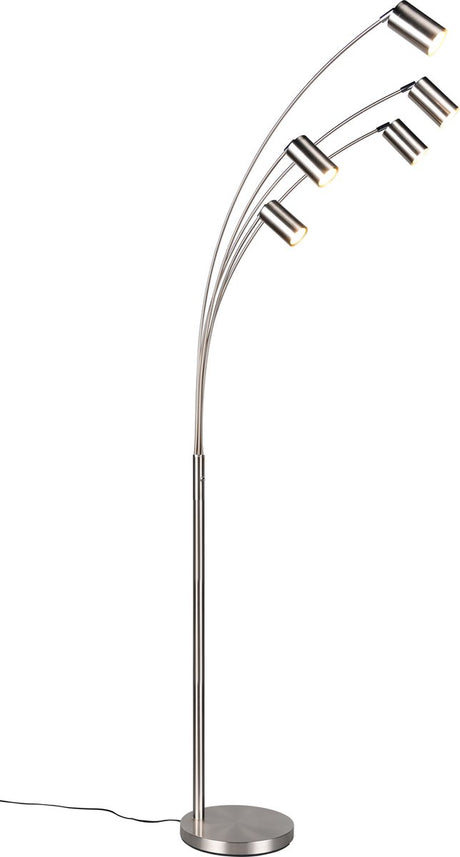 Trio marley - lampadaire - nickel mat - excl. 5x gu10 4,5w -