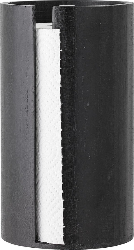 Bloomingville celian porte-rouleau de cuisine - noir - bois