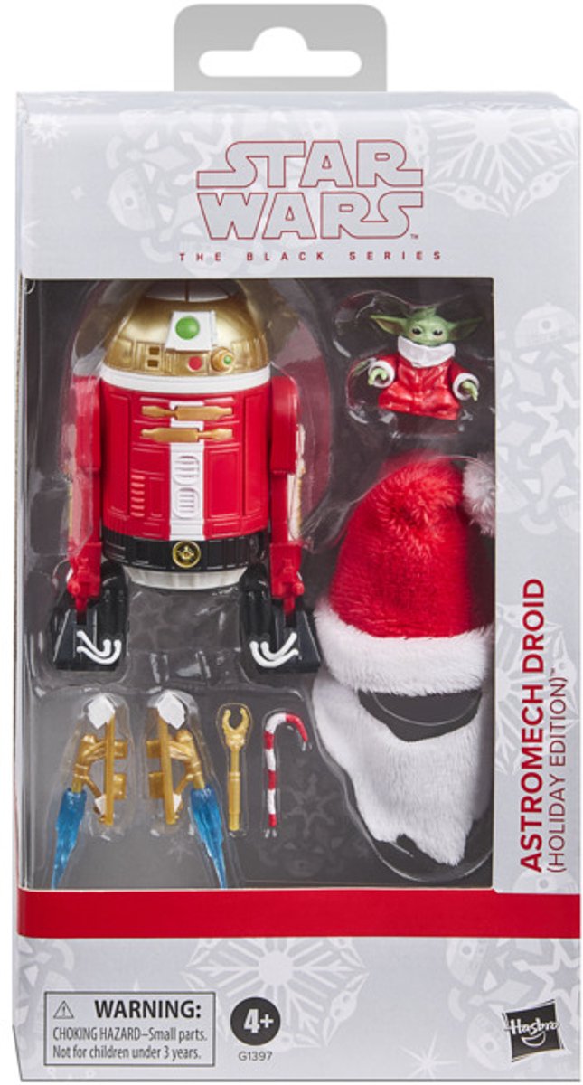 Hasbro star wars black series figurine droïde astromech (édition vacances) figurine 15 cm