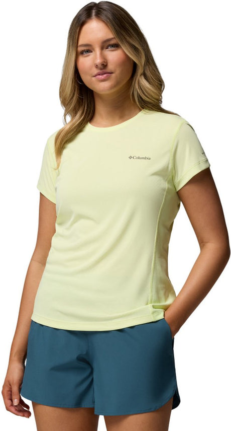 Chemise outdoor femme Columbia Zero Rules™ Light SS Crew - Citron Haze