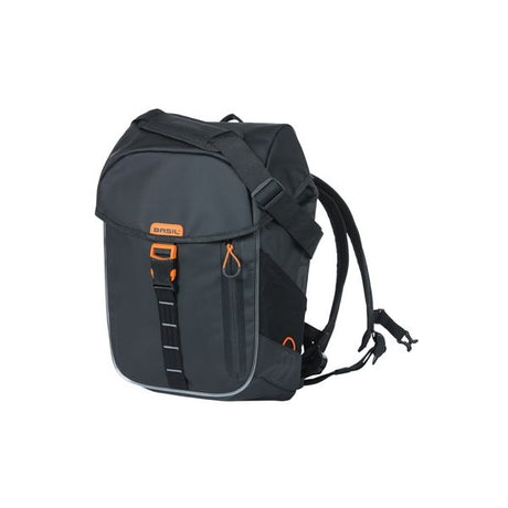 Basil Miles Tarpaulin Bicycle Sac à dos Nordlicht - Sac à dos noir étanche pour les cyclistes - 17L - Unisexe - Sport - Black