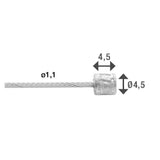 Elvedes Link câble intérieur lisse en acier inoxydable 2250 mm ø 1,1 mm (100x)