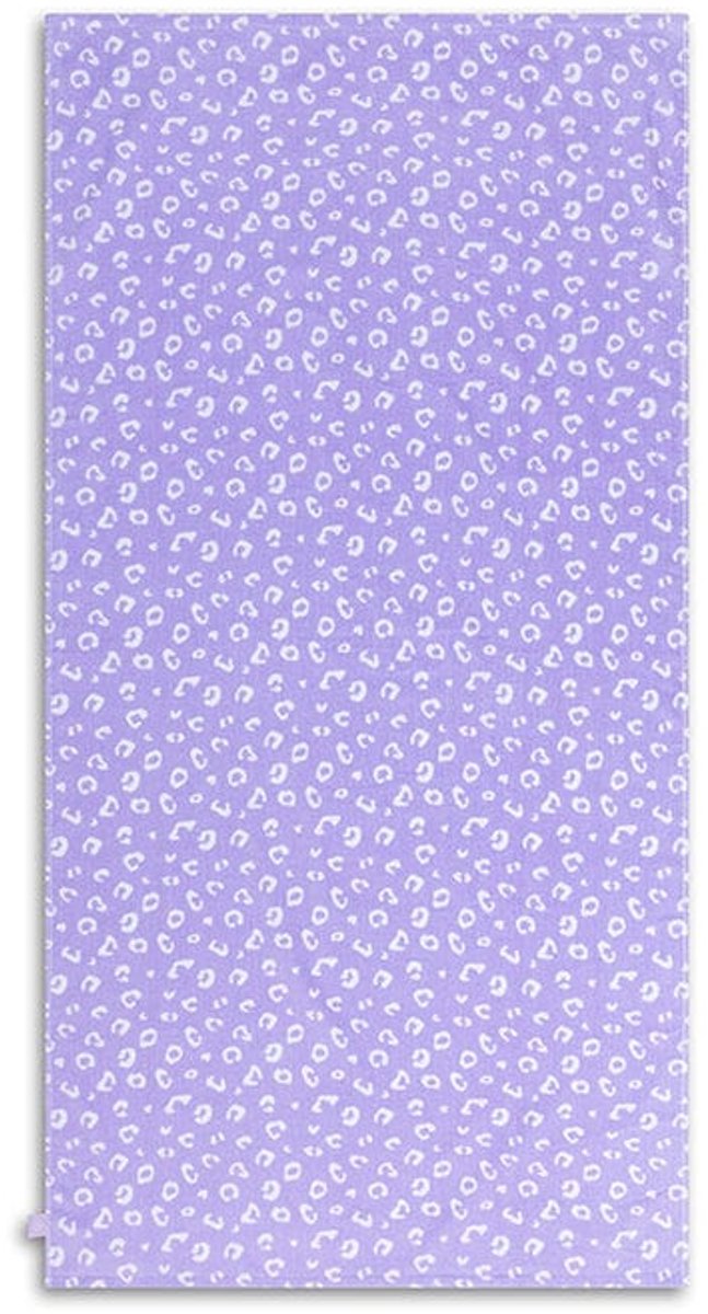 Léopard | serviette en coton lilas 135 x 65 cm