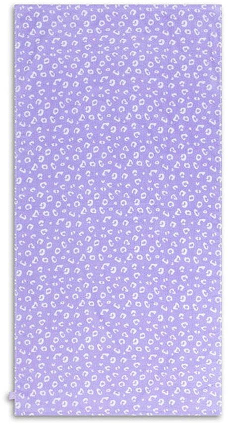 Léopard | serviette en coton lilas 135 x 65 cm