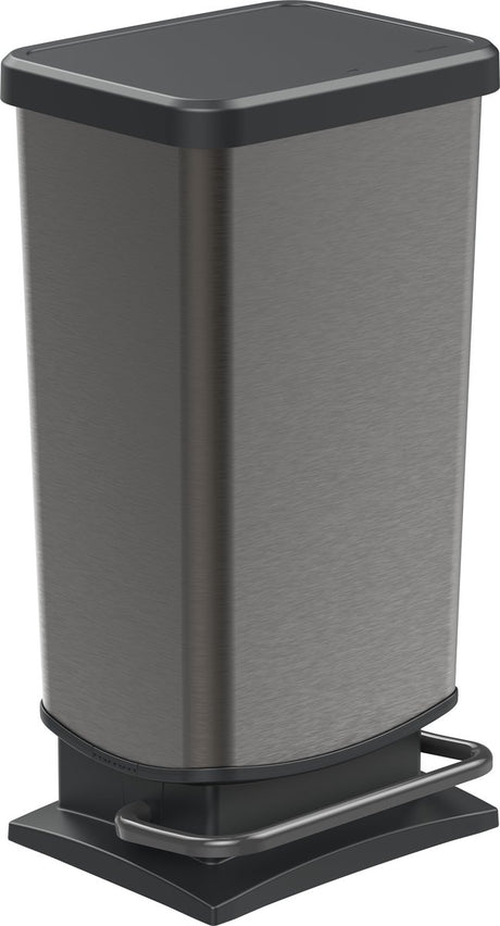 Poubelle à pédale Rotho Paso - poubelle 40l - sans BPA - graphite