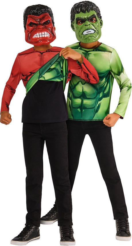 Rubies Déguisement Hulk réversible pour enfant 3 pièces Taille 122-128
