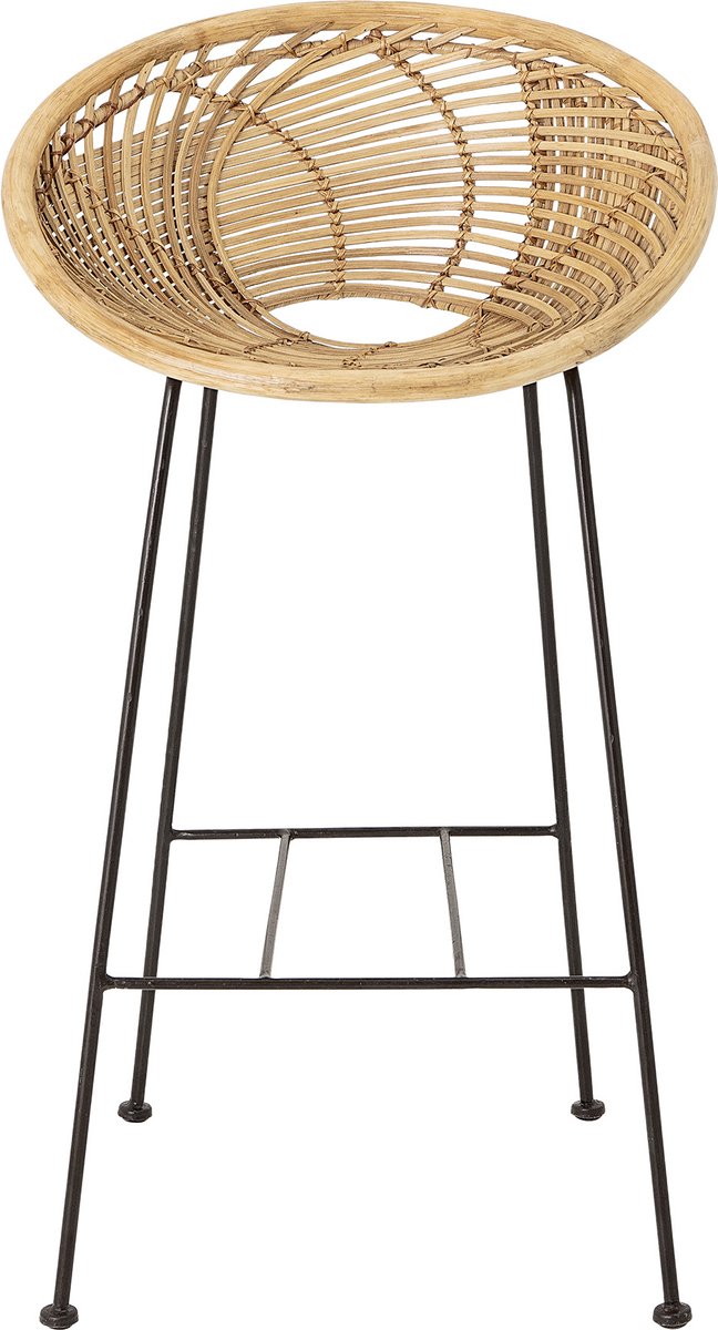 Bloomingville - tabouret de bar yonne - beige - rotin