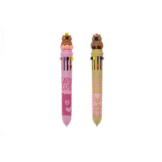 Dream pop lot de 2 stylos capybara multicolores